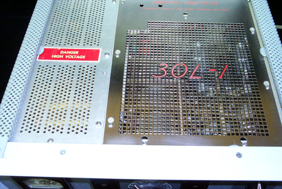 Inside top of 30L-1 Linear Amplifier