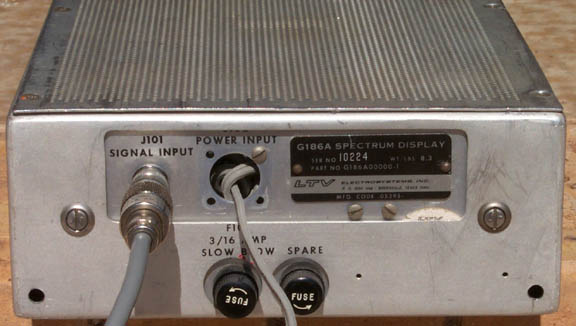 Back of G-186A Spectrum Display